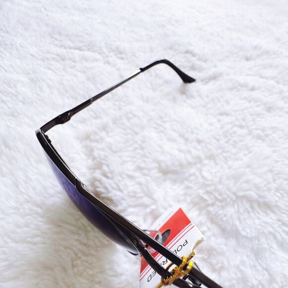 Freya Blue w/Black Rim Mirrored Sunglasses - Picture 6 of 15